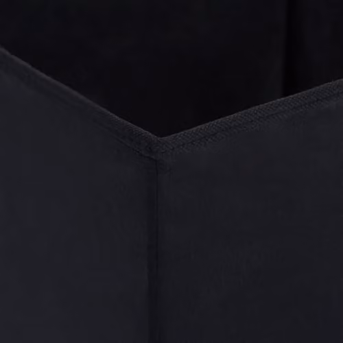 OHS Set of 2 Matte Velvet Collapsible Storage Boxes in Black – 5