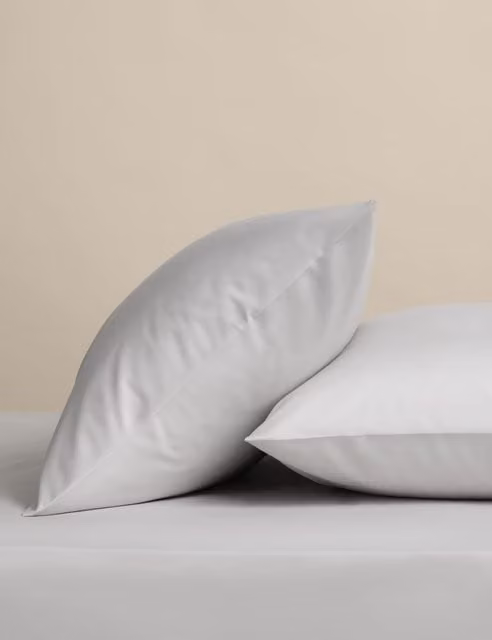 M&S Egyptian Cotton 400 Thread Count Percale Pillowcases in Dove