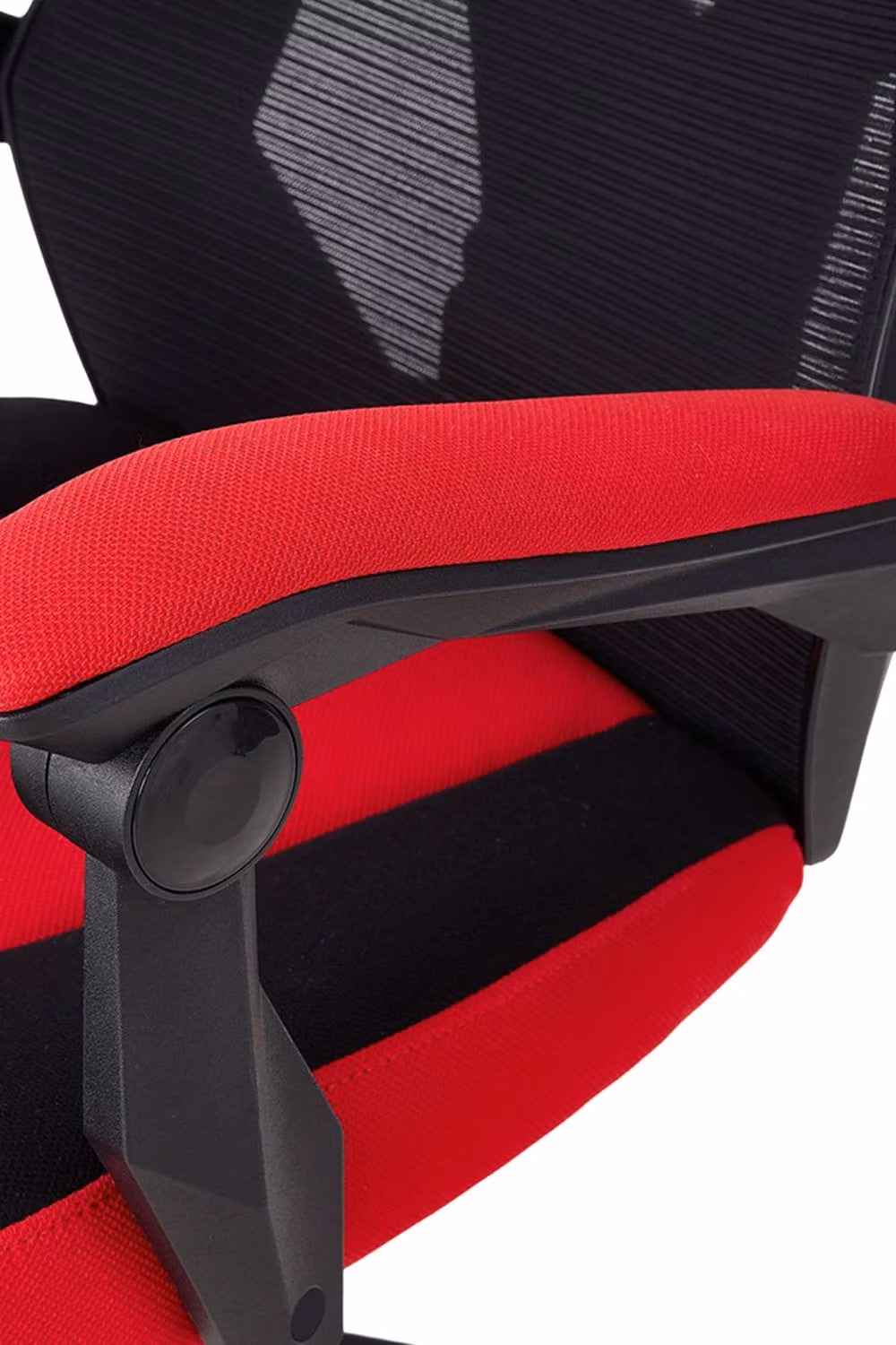 Living and Home Ergonomic High Back Gaming Office Chair with Footrest, Red and Black Fabric – 8
