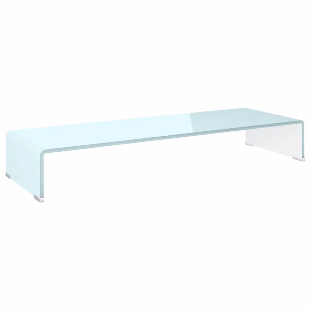 Berkfield Home Green Glass TV Stand and Monitor Riser, W/D/H: 90 x 30 x 13 cm – 2