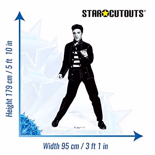 Star Cutouts SC574 Elvis Presley Jailhouse Rock Lifesize Cardboard Cutout, Multicolour Retro Party Decoration – 2