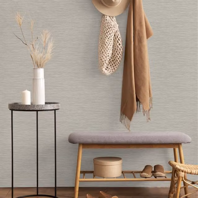 Superfresco Easy Serenity Plain Textured Wallpaper in Grey