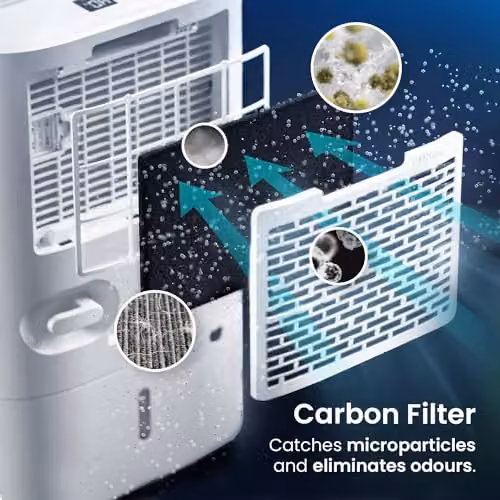 Cosi Home 25L/Day Low Energy Compressor Dehumidifier with 6.5L Water Tank in White – 5
