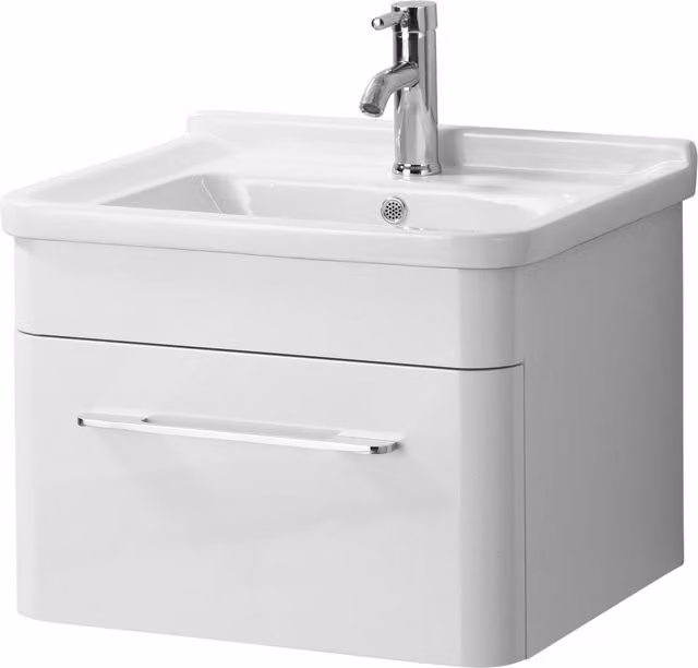 Orsina Savannah White Hi Gloss Under Basin One Drawer Cabinet