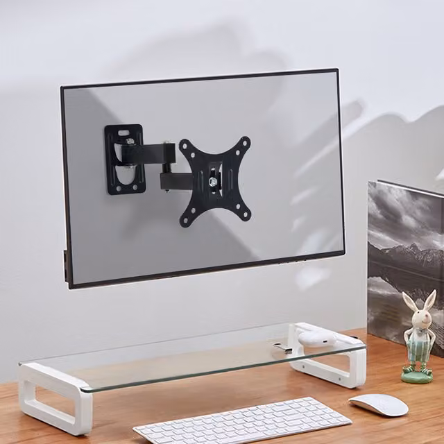 Livingandhome Universal Black Steel Wall Mounted TV Mount for 10-26 inch Screens