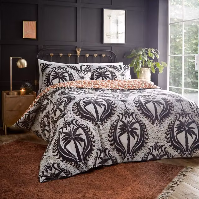 Wylder Tropics Laucala Bohemian Reversible Cotton Duvet Cover Set, Multicolour, W: 140 cm, H: 200 cm – 1