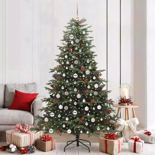 vidaXL Artificial Christmas Tree with 300 LEDs in Green, Height: 210 cm – 2