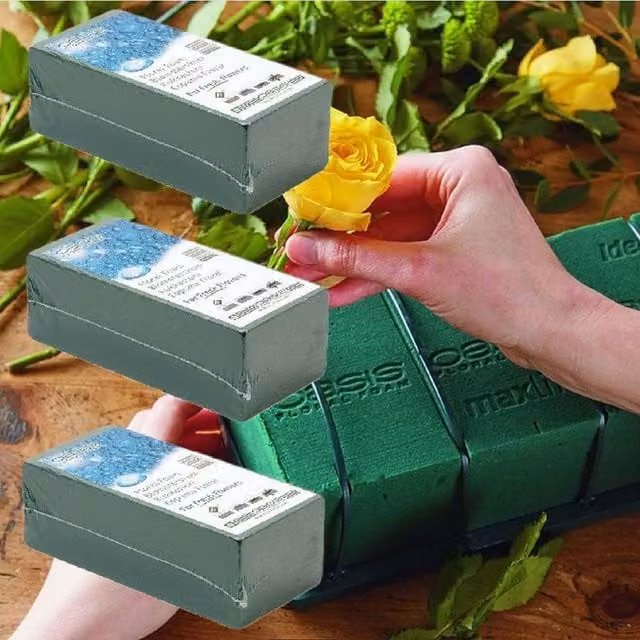 Oasis Floral Products Green Wet Foam Oasis Brick for Fresh Floral Crafts and Flower Arranging