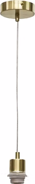 First Choice Lighting Carss Satin Brass Ceiling Pendant Flex Suspension Kit in Gold with E27 LED Compatibility