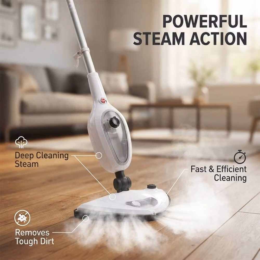 Alivio 10-in-1 Multipurpose Steam Mop and Handheld Steamer, 700W, White – 7