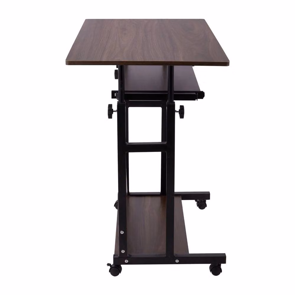 FLAVORA Dark Oak Laptop Desk and Sofa Bed Side Table in Brown, W: 80 cm, D: 45 cm – 2