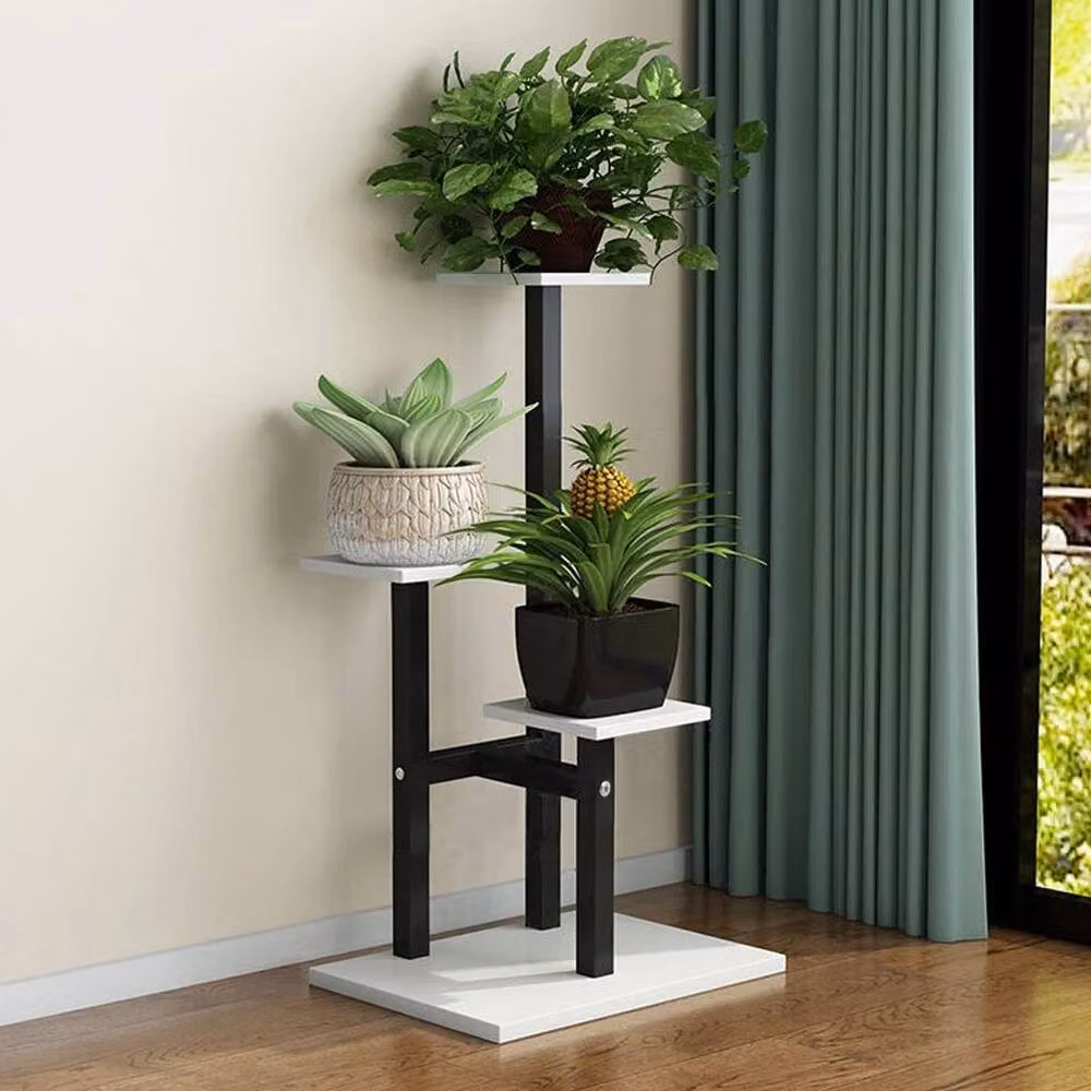 Kelvenix 3 Tiered Modern Plant Stand and Flower Pot Holder in Matt Black – 3