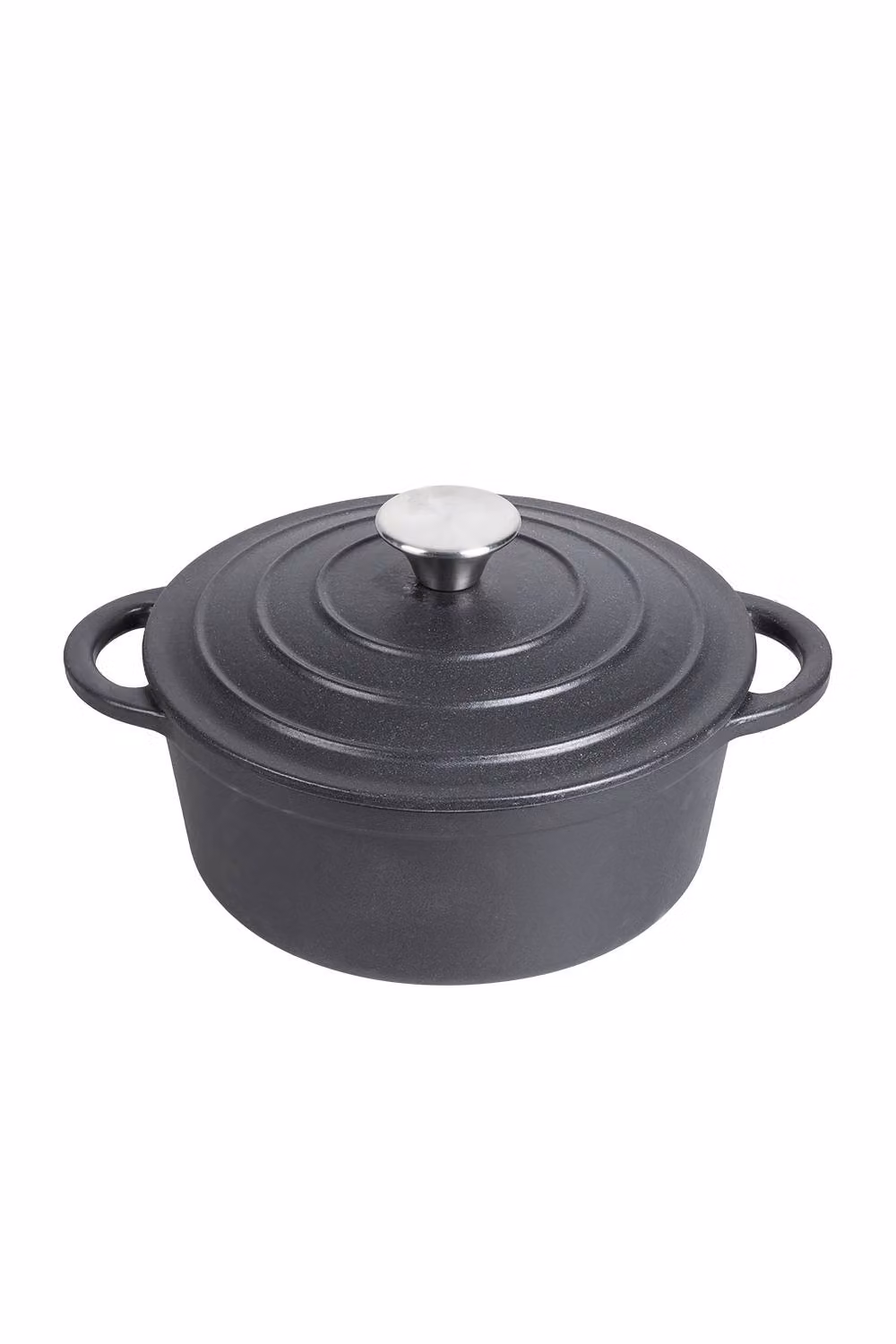 Garden Sanctuary 2L Enamelled Cast Iron Dutch Oven Casserole Pot with Lid in Black – 5