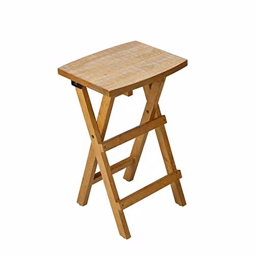 Statement Furniture Shire Oak Folding Bar Stool in Light Brown, Height: 64 cm