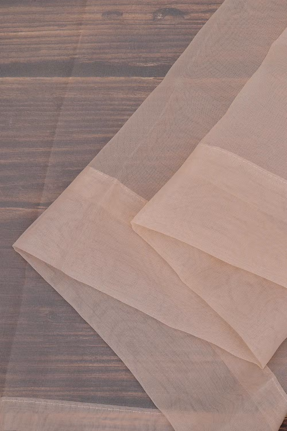 Neel Blue Semi-Transparent Voile Curtain Pair in Cream, 2 Polyester Panels, Width: 142 cm, Drop: 183 cm – 2