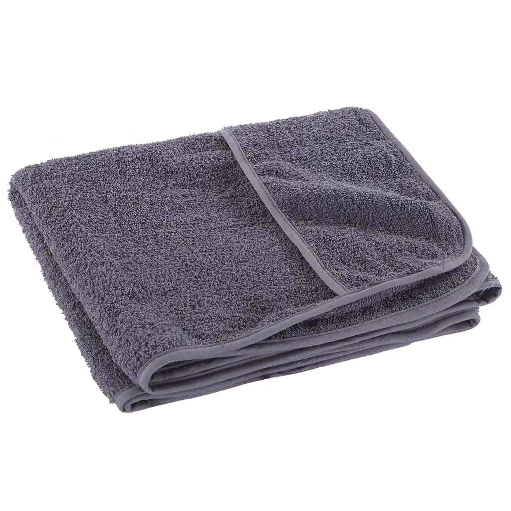 Berkfield Home Quick-Drying Fluffy Beach Towels, 2 Pack, Anthracite/Black, W: 75 cm, L: 200 cm, 400 GSM – 2