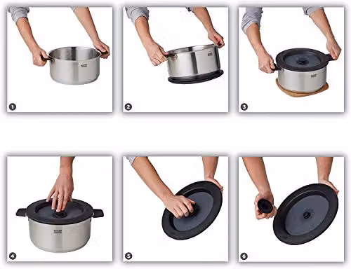 Kuhn Rikon Smart & Compact Silver Stainless Steel Casserole Pot, 1.5 l – 2