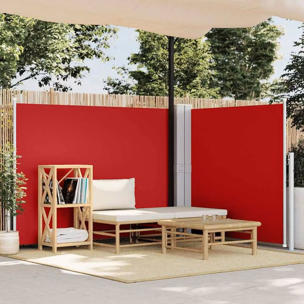 Berkfield Home Retractable Side Awning in Red, W/H: 600 x 140 cm – 2