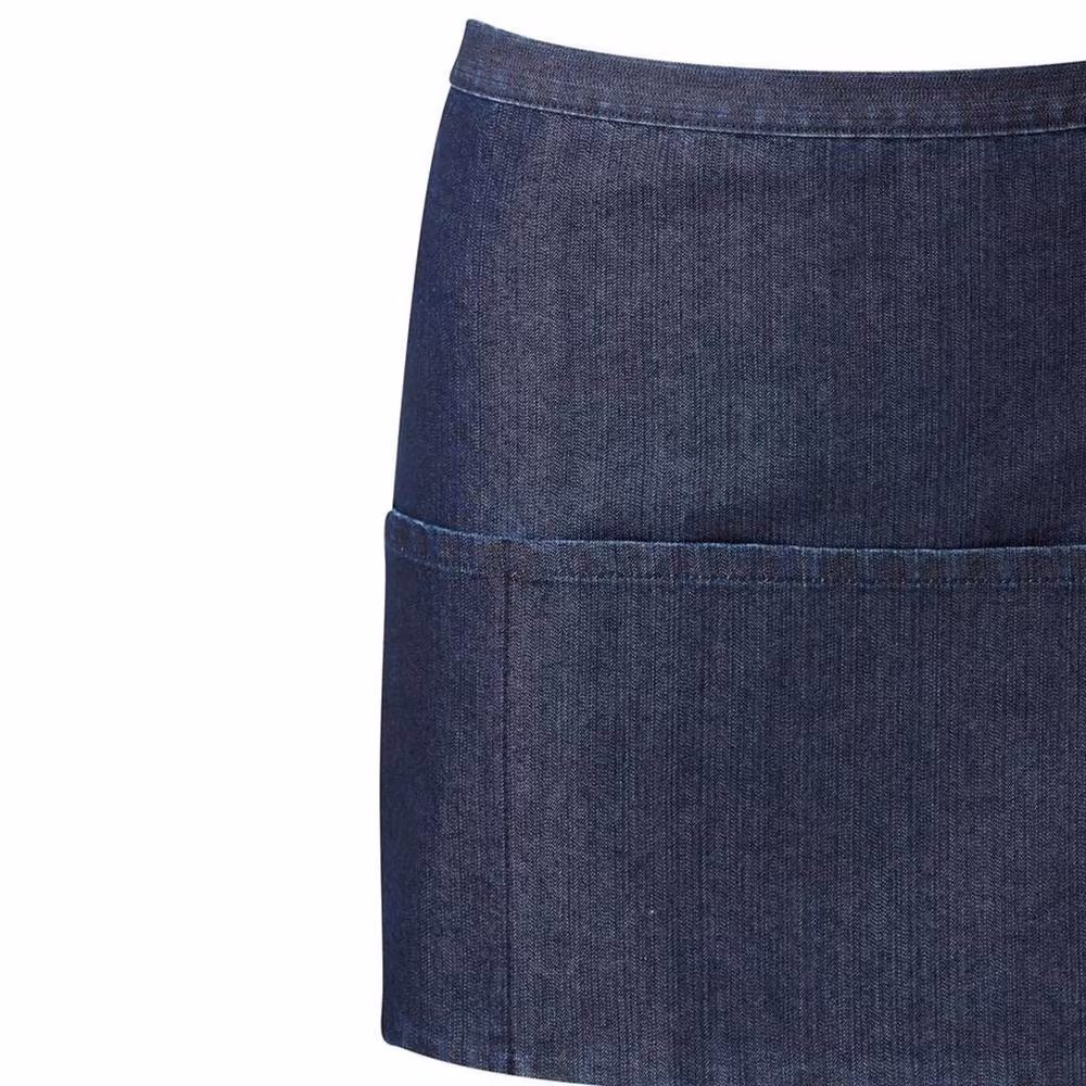 Premier Colours Collection Denim 3 Pocket Bar Apron in Blue – 2