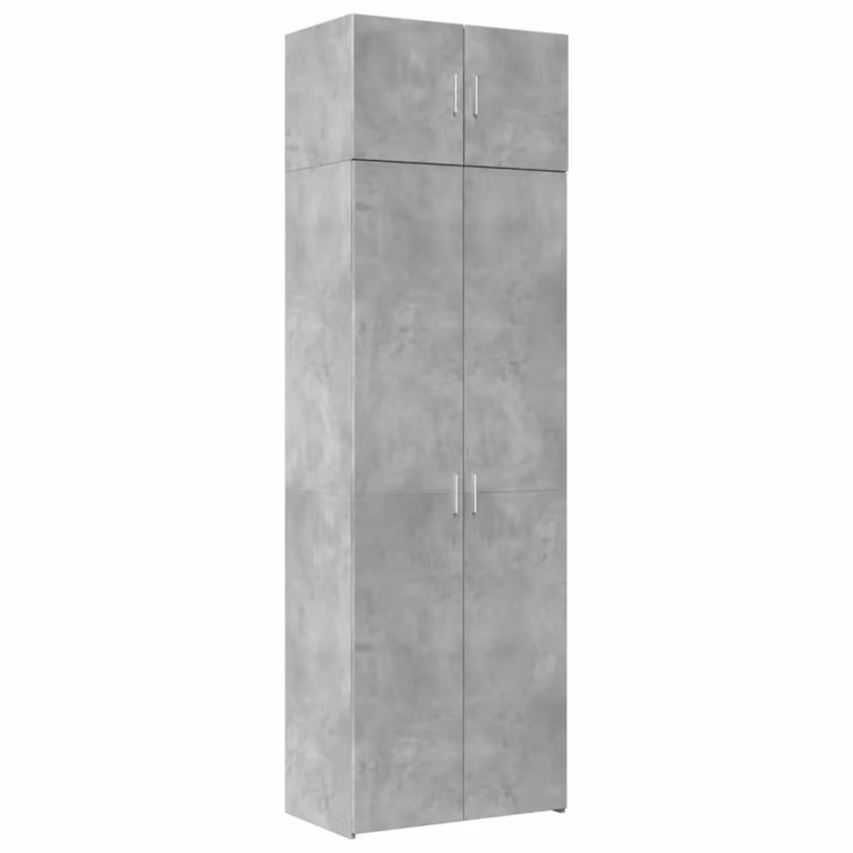 Berkfield Home Freestanding Storage Cabinet in Concrete Grey, W/D/H: 70 x 42.5 x 225 cm