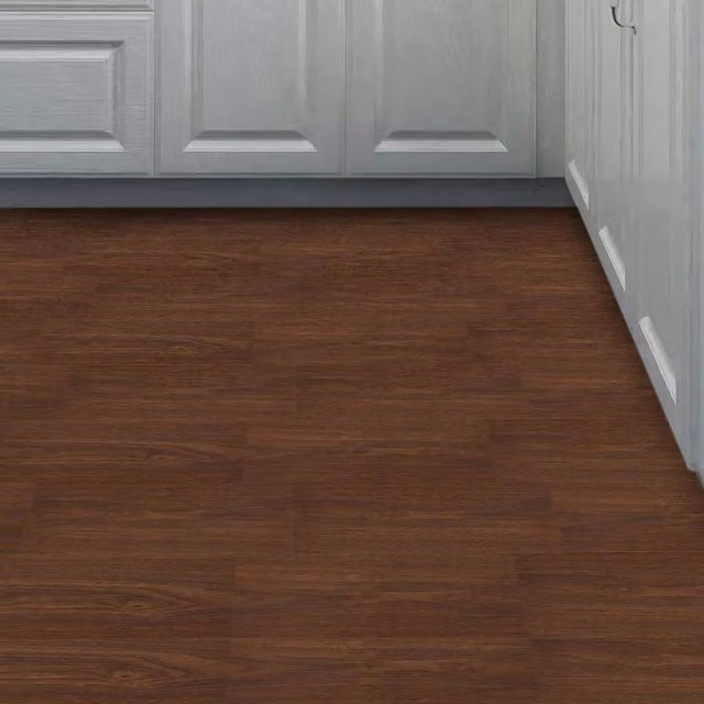Kelvenix 36-Piece Self-Adhesive Modern Vinyl Flooring in Dark Brown, W: 52 cm, L: 1000 cm – 1