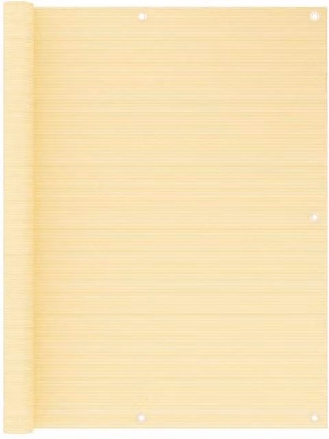 Berkfield Home Balcony Screen in Beige, W: 120 cm, H: 300 cm