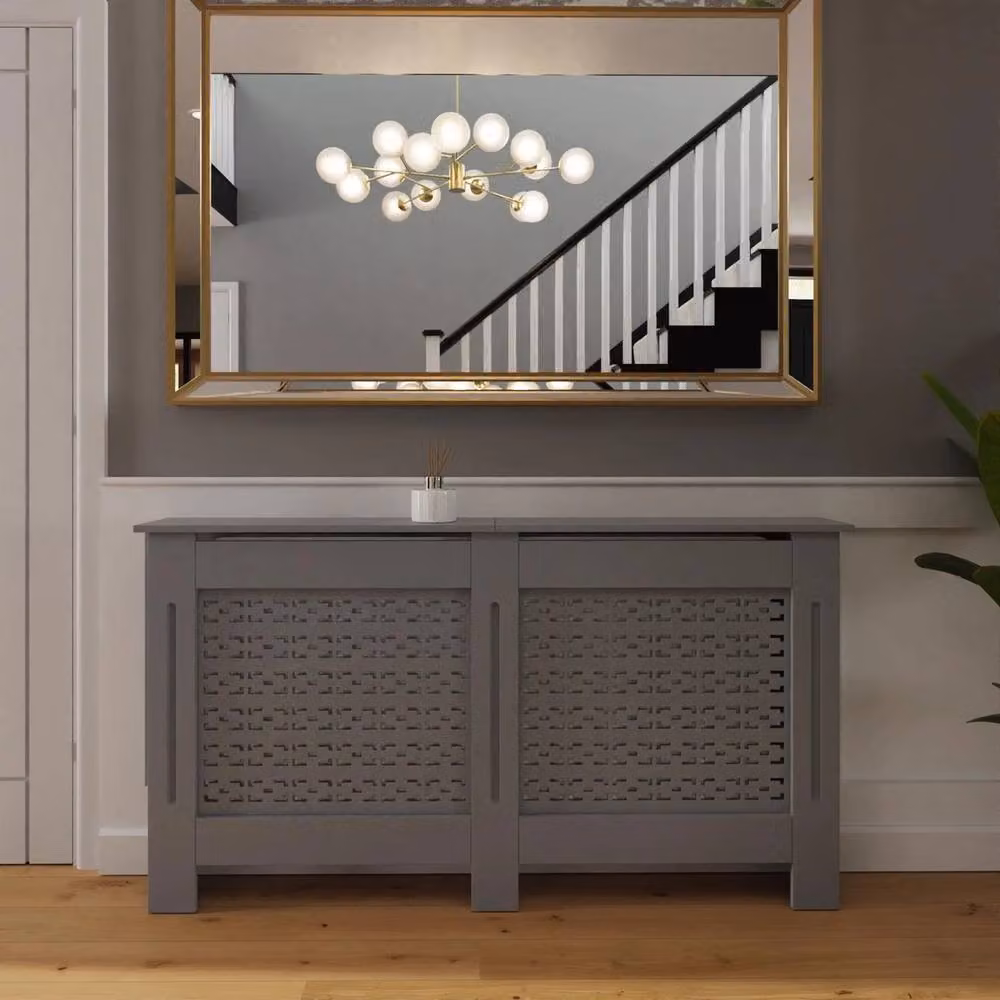 VOGREX Geometric Grey MDF Radiator Cover – 3