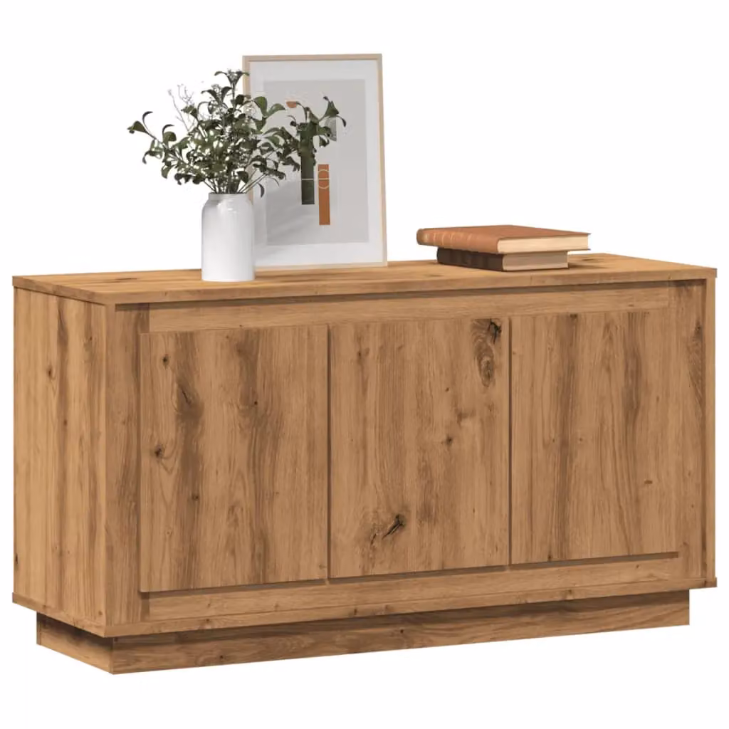 Berkfield Home Artisan Oak Sideboard in Brown, W/D/H: 102 x 35 x 55 cm – 3