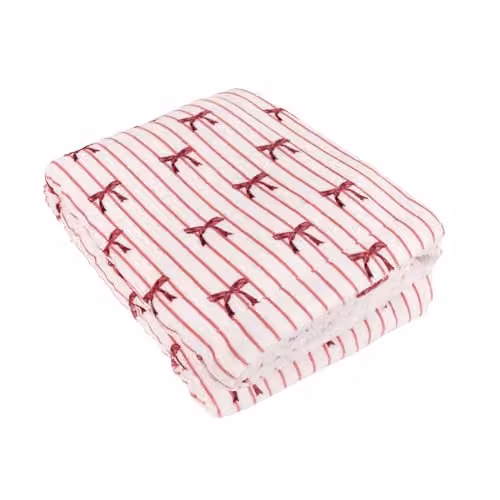 Riva Home Striped Pink Sherpa Fleece Throw W/D/H: 130 x 180 cm – 1