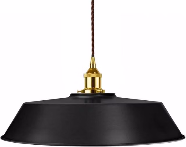 SE Home Chancery Large Pendant Light in Matt Black, Gold and Brown