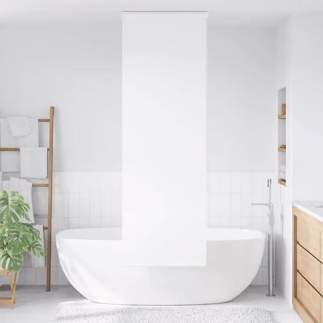 Berkfield Home White Opaque Shower Roller Blind with Cassette, W: 60 cm, H: 240 cm