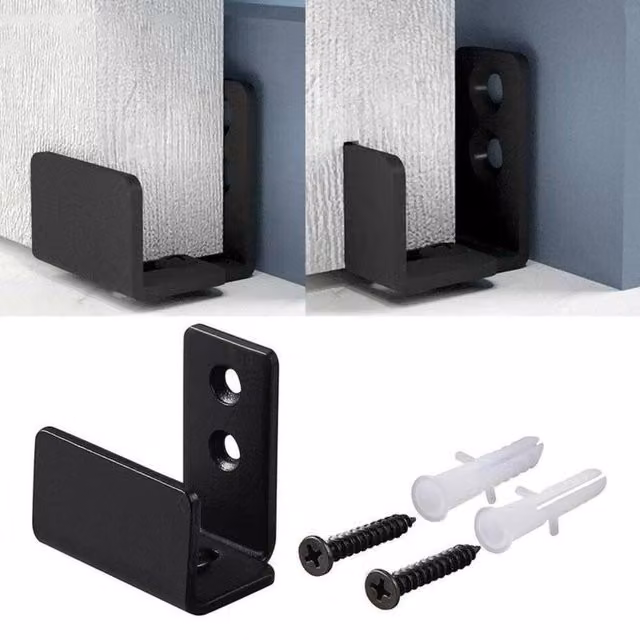 SPETLEK Wall Mounted Black Sliding Door Floor Guide – 1