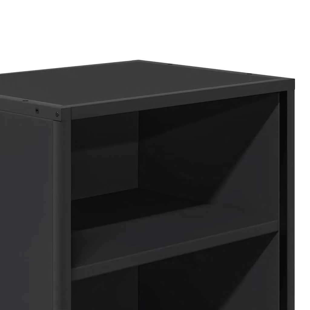 Berkfield Home Black Bedside Cabinet in Engineered Wood and Metal, W/D/H: 40 x 31 x 50 cm – 5