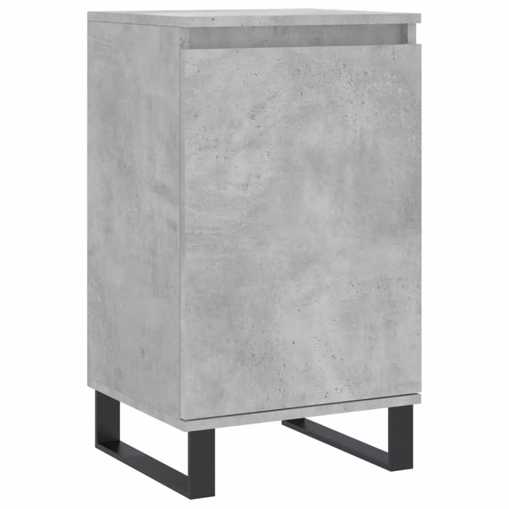 Berkfield Home Modern Sideboard in Concrete Grey and White, W/D/H: 40 x 35 x 70 cm – 2