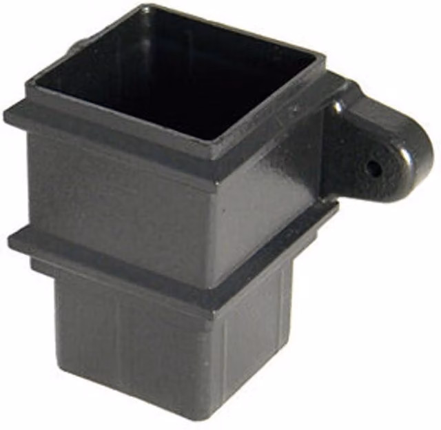 FloPlast Cast Iron Effect 65mm Square Pipe Socket PVC-u RSS2