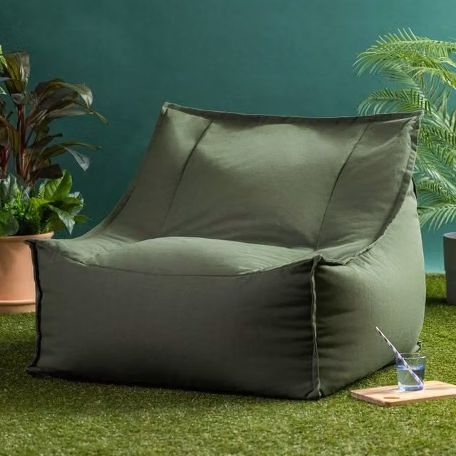 Icon Alto Bean Bag Armchair in Khaki Olefin Fabric – 1