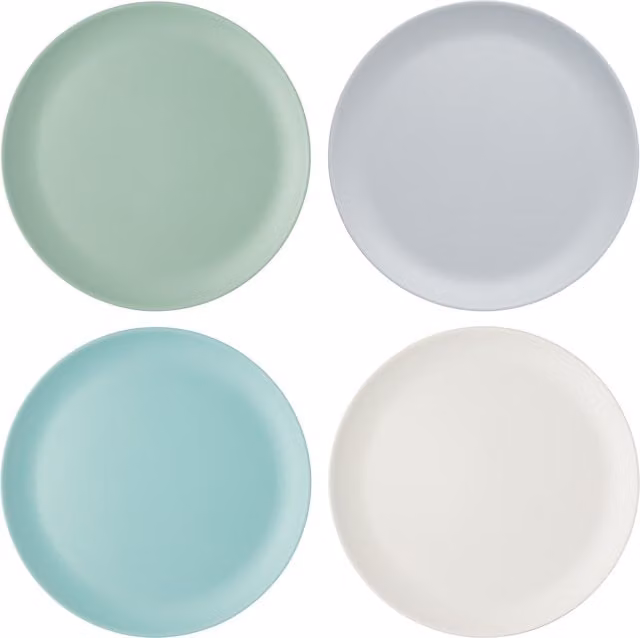 Colourworks Classics Melamine Dinner Plates, 28 cm, White, Green, Blue or Grey