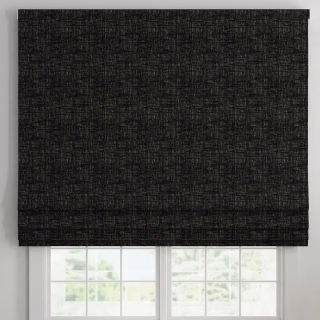 ANTE DECOR Olympus Made To Measure Blackout Roman Blind in Onyx Silver