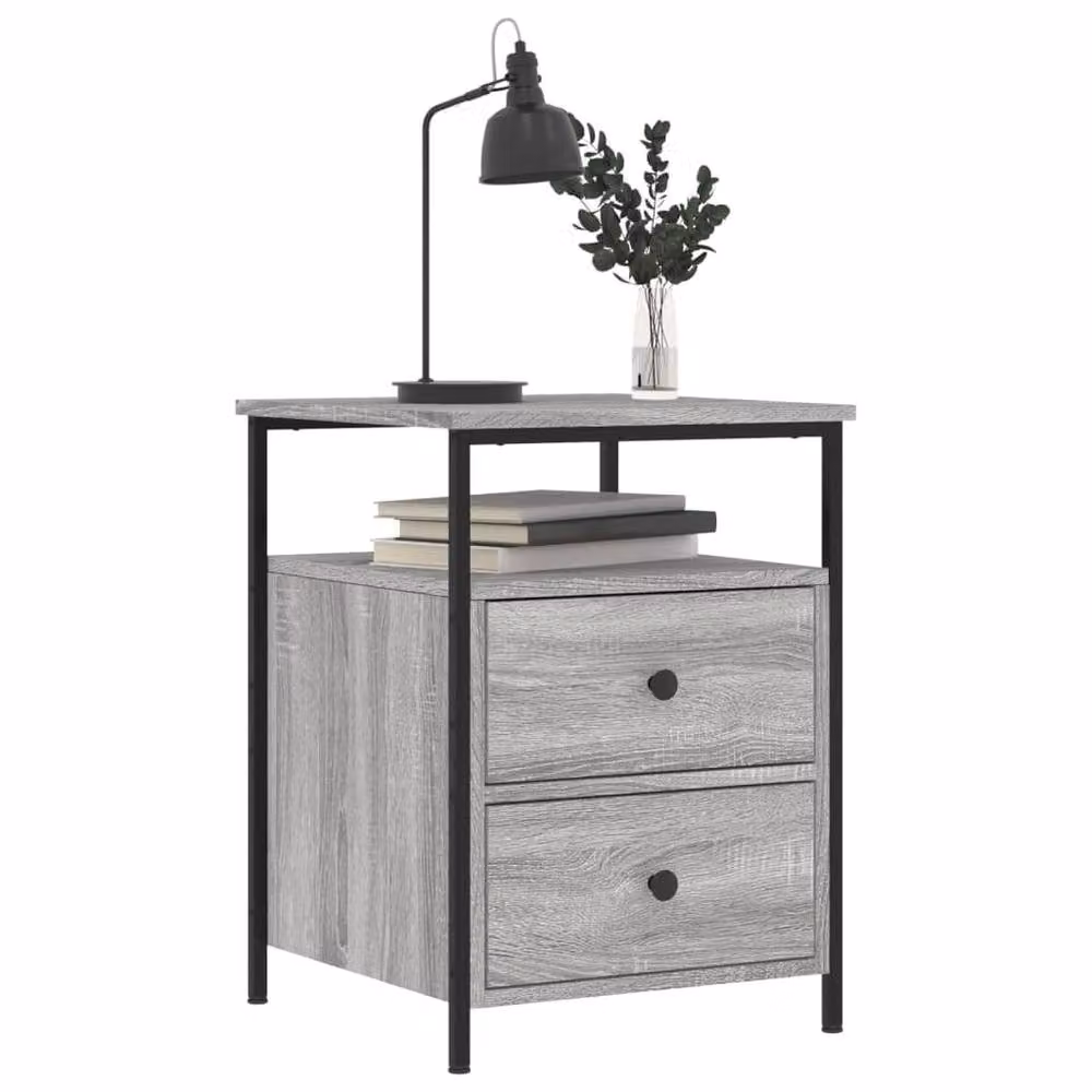 Berkfield Home Grey Sonoma Bedside Cabinet W/D/H: 44 x 45 x 60 cm – 3