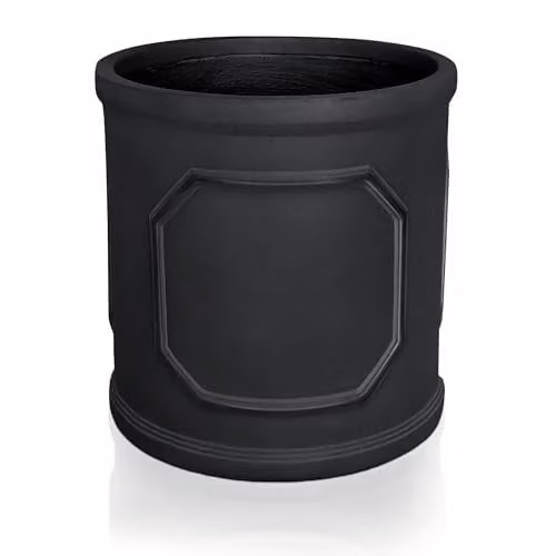 IDEALIST Large Faux Lead Reinforced Stone Plant Pot, 45 cm, 57 l, Grey or Black – 2