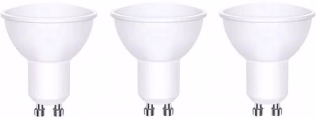 ExtraStar GU10 6W Warm White LED Light Bulb, Pack of 3, White