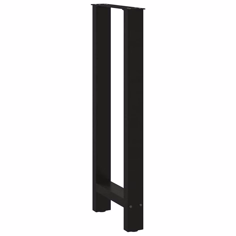 Berkfield Home Modern Coffee Table Legs in Black Steel, 2 Pieces, Height: 100-101 cm, Width: 40 cm – 3