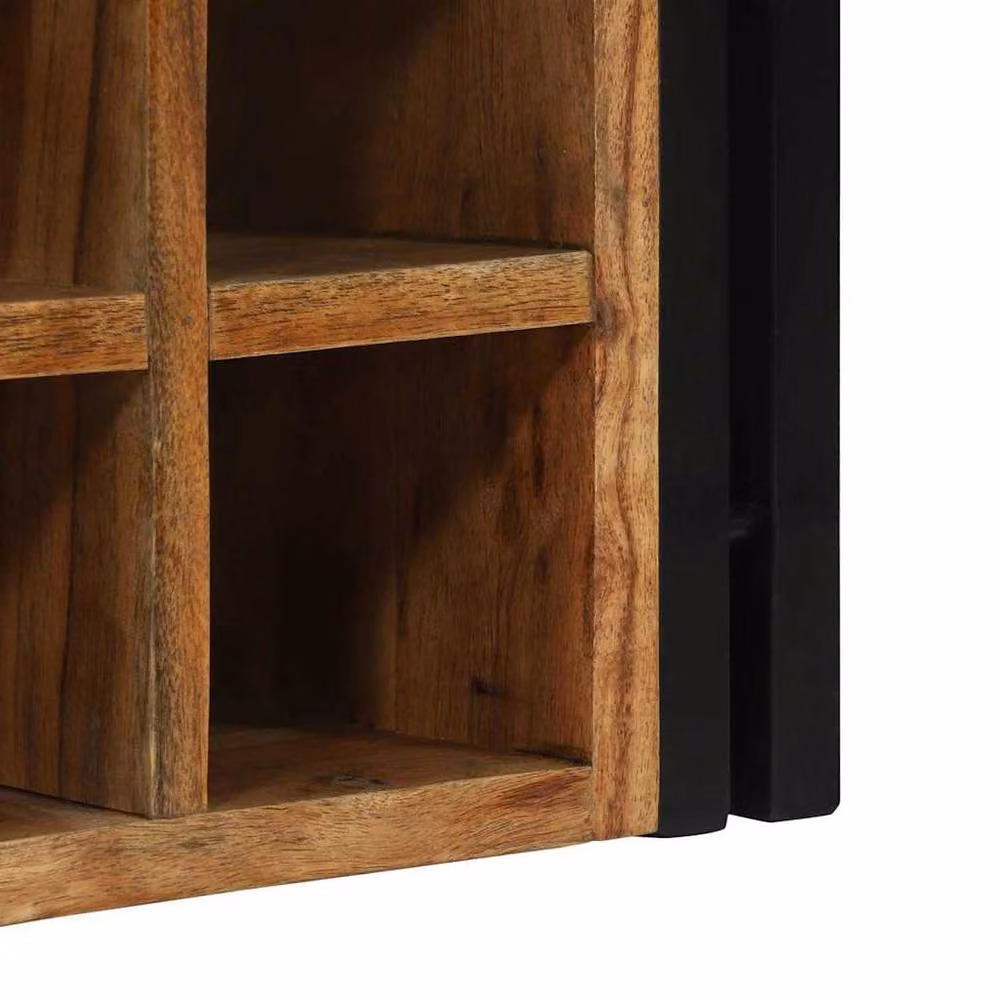 Berkfield Home Solid Acacia Wood Wine Rack in Brown, W/D/H: 46 x 35 x 27.5 cm – 4