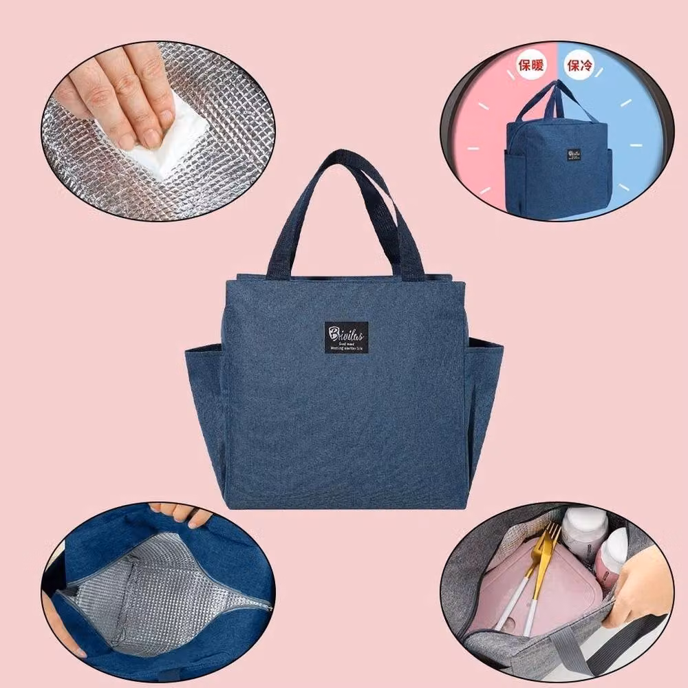 NESTLUNE Blue Insulated Thermal Lunch Bag, BPA Free, W: 100 cm, H: 15 cm – 3