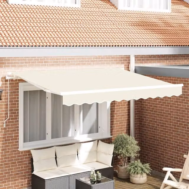Berkfield Home Awning Replacement Fabric in Beige, W/D/H: 350 x 195 cm – 1