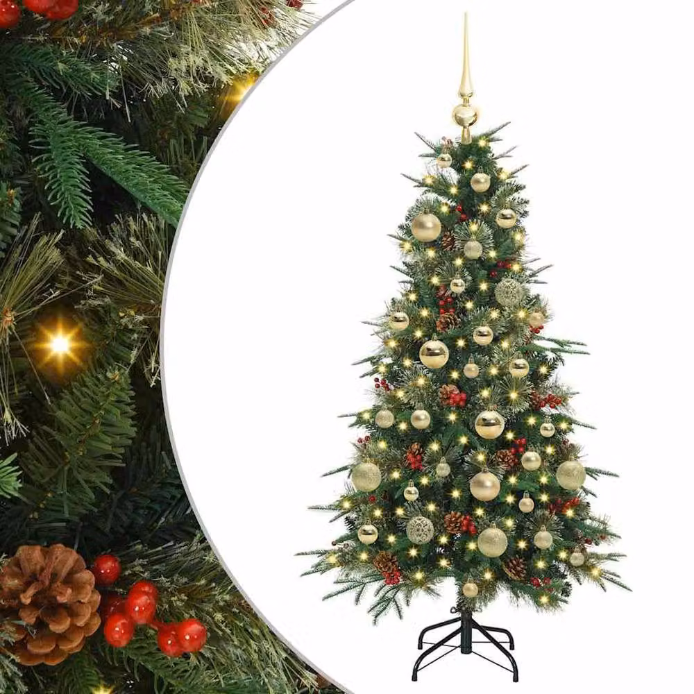Berkfield Home Elegant Green Artificial Hinged Tabletop Christmas Tree, Height: 120 cm – 2