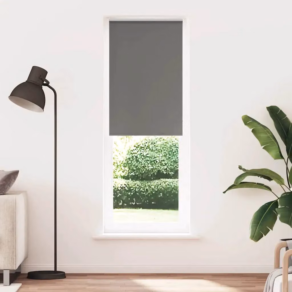 Berkfield Home Grey Blackout Roller Blind, Thermal Insulating Polyester, W: 65 cm, H: 210 cm – 2