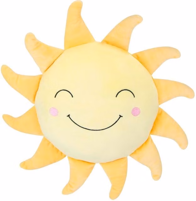 VFM e-Store Yellow Plush Sun Wall Decoration, W/H: 36 x 40 cm
