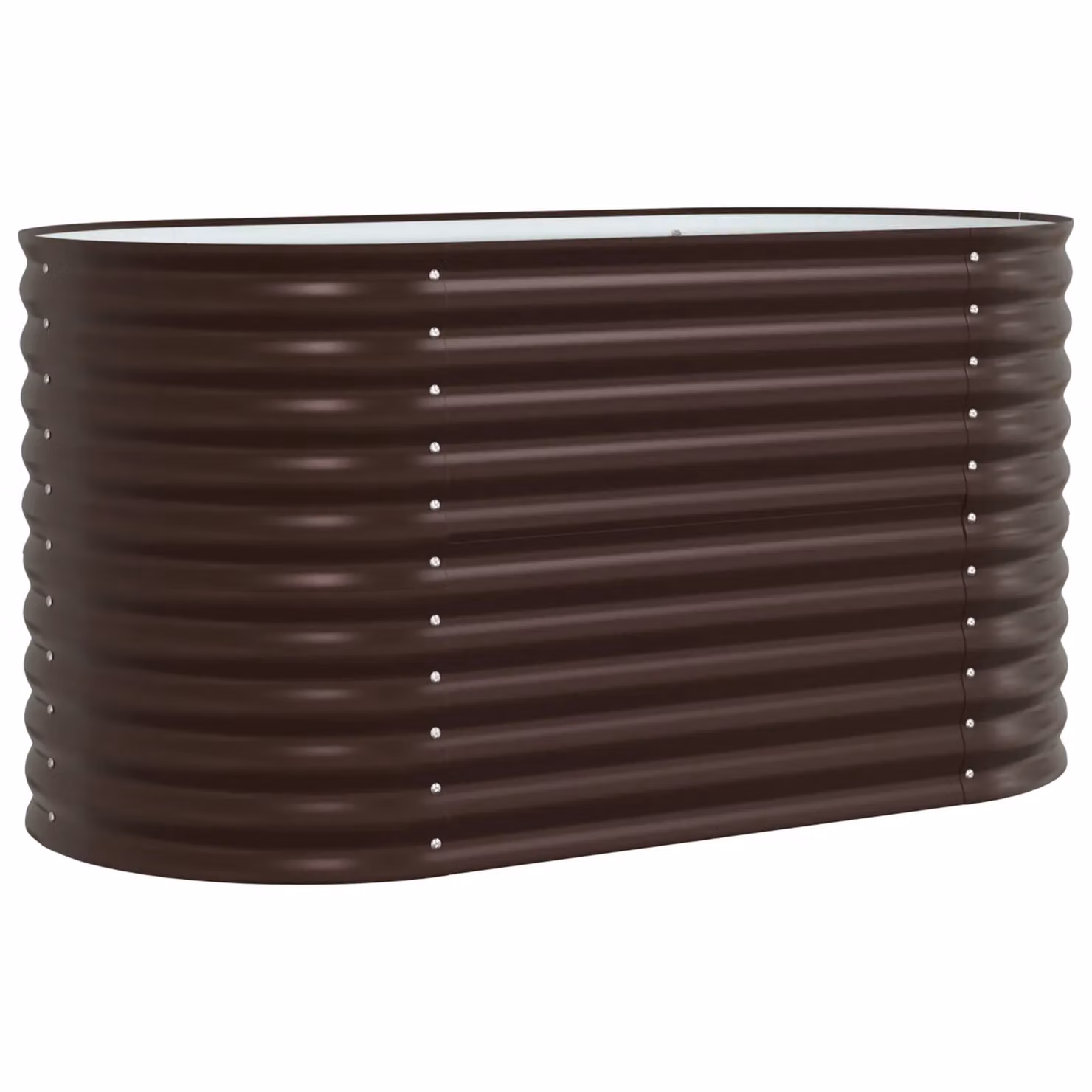Berkfield Home Garden Raised Bed in Brown Galvanised Steel, W: 160 cm, D: 80 cm, H: 81 cm – 2