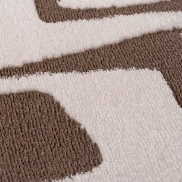 The Rugs Loft Modern Abstract Textured Runner, Green and Brown, W/D/H: 80 x 300 cm